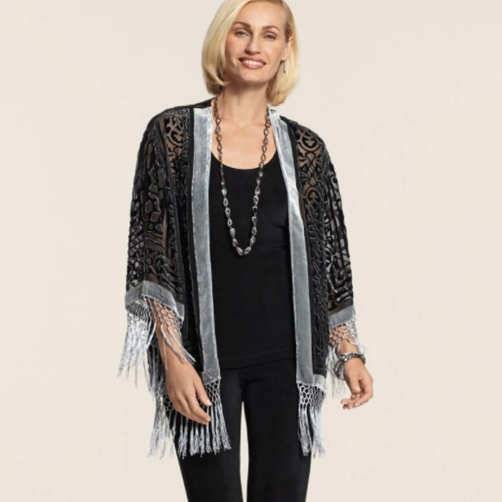 TRAVLERS COLLECTION CORA BURNOUT JACKET